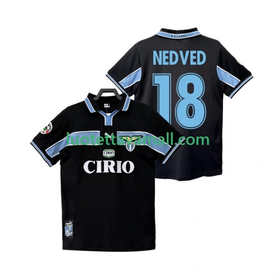 Miehet SS Lazio NEDVED 18 Retro 1998 1999 Lyhythihainen Fanipaita ,Vieras