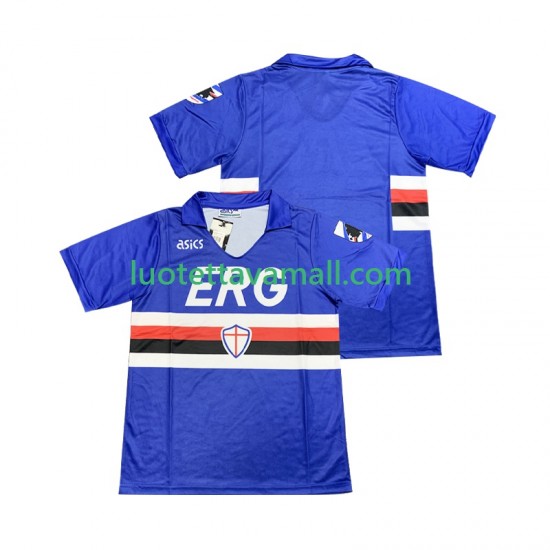 Miehet Sampdoria Retro 1990 1991 Lyhythihainen Fanipaita ,Koti