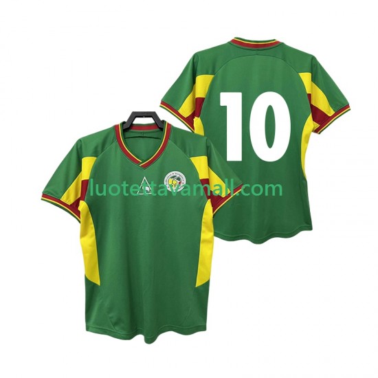 Miehet Senegal 10 Retro 2002 Lyhythihainen Fanipaita ,Vieras