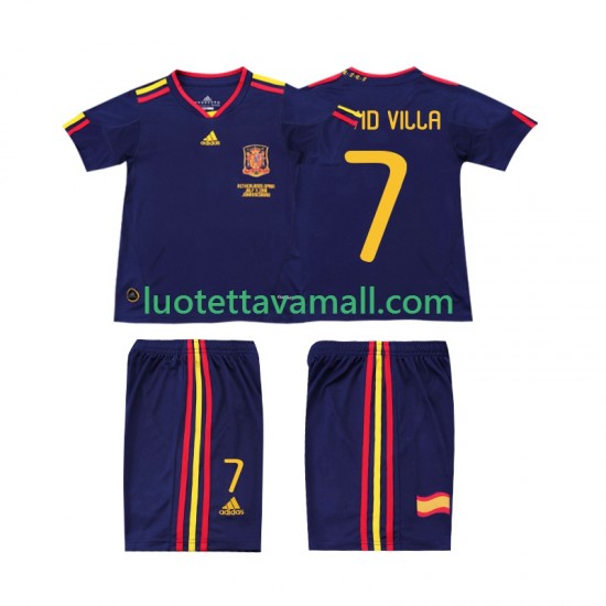 Lapset Espanja DAVID VILLA 7 Retro 2010 Lyhythihainen Fanipaita ,Vieras