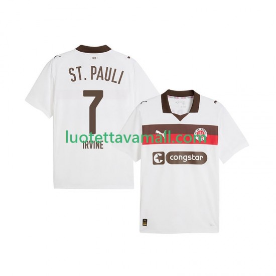 Miehet St. Pauli Jackson Irvine 7 2025-2026 Lyhythihainen Fanipaita ,Vieras