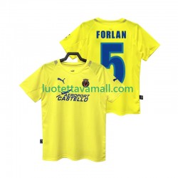 Miehet Villarreal CF FORLAN 5 Retro 2005 2006 Lyhythihainen Fanipaita ,Koti
