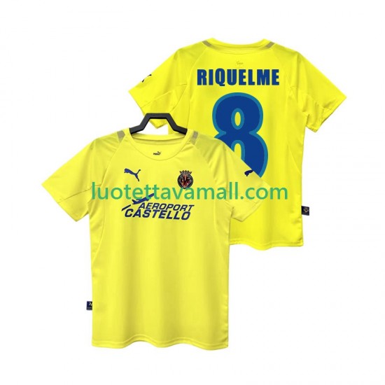 Miehet Villarreal CF RIQUELME 8 Retro 2005 2006 Lyhythihainen Fanipaita ,Koti