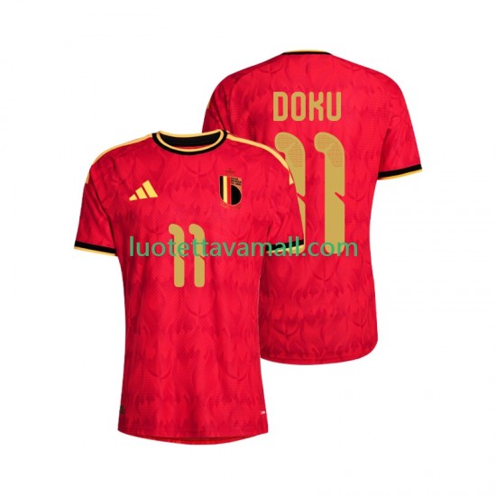 Miehet Belgia Jeremy Doku 11 World Cup 2026 Lyhythihainen Fanipaita ,Koti