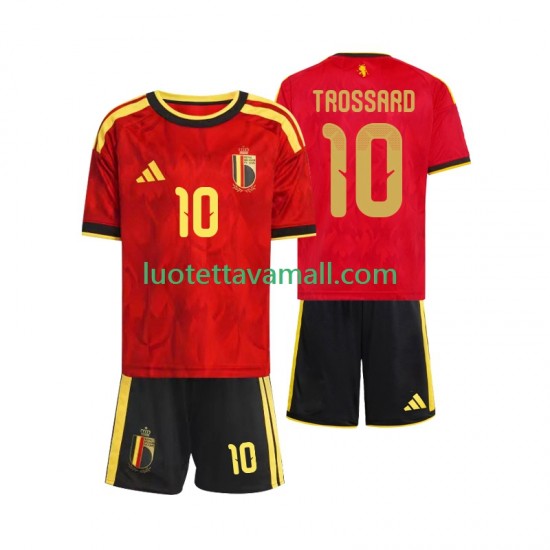 Lapset Belgia Leandro Trossard 10 World Cup 2026 Lyhythihainen Fanipaita ,Koti