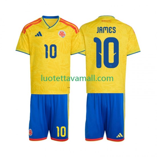 Lapset Kolumbia James Rodriguez 10 World Cup 2026 Lyhythihainen Fanipaita ,Koti