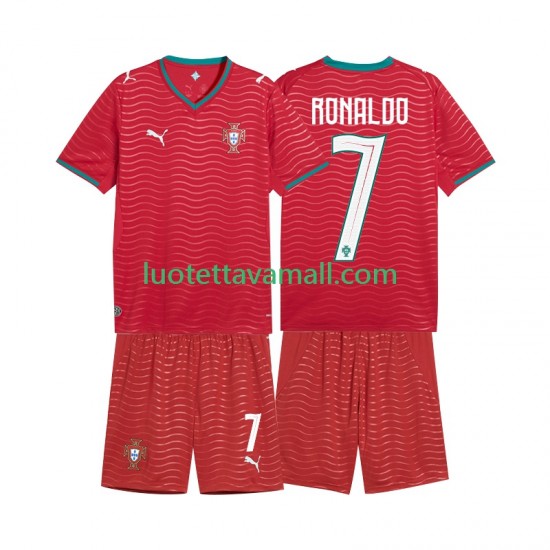 Lapset Portugali Cristiano Ronaldo 7 World Cup 2026 Lyhythihainen Fanipaita ,Koti
