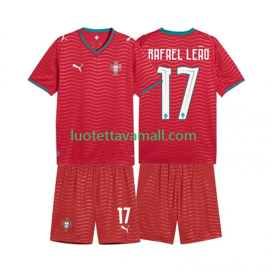 Lapset Portugali Rafael Leao 17 World Cup 2026 Lyhythihainen Fanipaita ,Koti