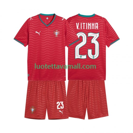 Lapset Portugali Vitinha 23 World Cup 2026 Lyhythihainen Fanipaita ,Koti