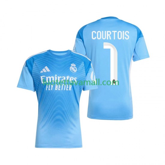 Miehet Real Madrid Maalivahdin Thibaut Courtois 1 2025-2026 Lyhythihainen Fanipaita ,Koti