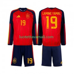 Lapset Espanja Lamine Yamal 19 World Cup 2026 Pitkähihainen Fanipaita ,Koti