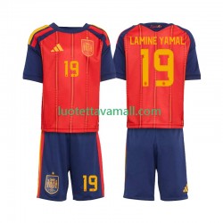 Lapset Espanja Lamine Yamal 19 World Cup 2026 Lyhythihainen Fanipaita ,Koti
