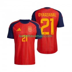 Miehet Espanja Mikel Oyarzabal 21 World Cup 2026 Lyhythihainen Fanipaita ,Koti
