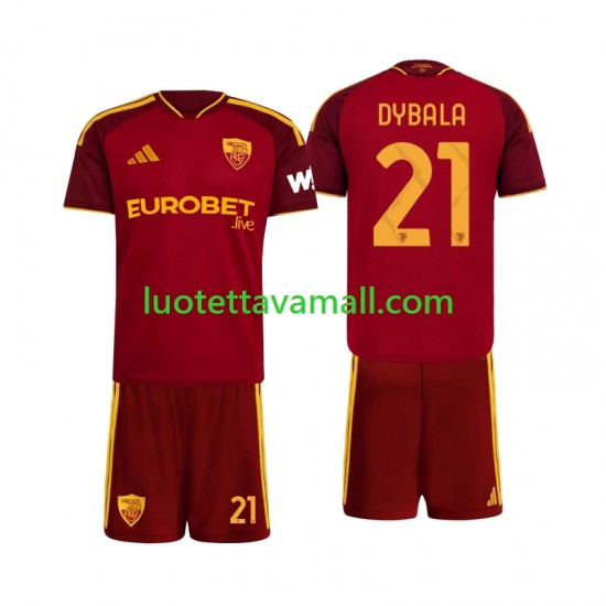 Lapset AS Roma Paulo Dybala 21 2026-2027 Lyhythihainen Fanipaita ,Koti