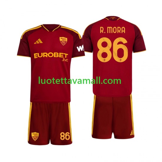 Lapset AS Roma Rodrigo Mora 86 2026-2027 Lyhythihainen Fanipaita ,Koti