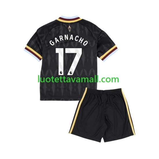Lapset Aston Villa Alejandro Garnacho 17 2026-2027 Lyhythihainen Fanipaita ,Vieras