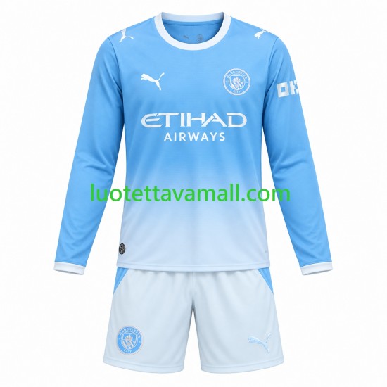 Lapset Manchester City 2026-2027 Pitkähihainen Fanipaita ,Koti