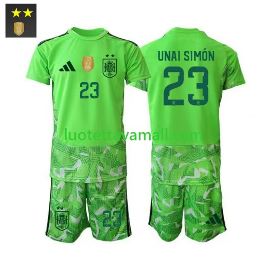 Lapset Espanja Maalivahdin Unai Simon 23 2026-2027 Lyhythihainen Fanipaita ,Kolmas