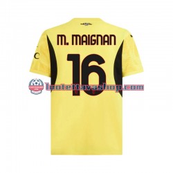 AC Milan Goalkeeper Mike Maignan 16 Away Football Shirts 2024-2025 Gentleman Short Sleeves