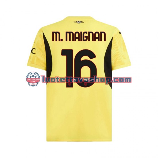 AC Milan Goalkeeper Mike Maignan 16 Away Football Shirts 2024-2025 Gentleman Short Sleeves