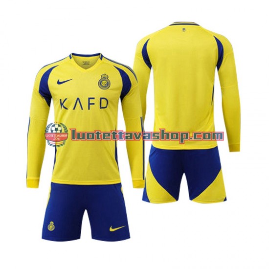 Al-Nassr Children Home Football Shirts 2024-2025 Long Sleeves