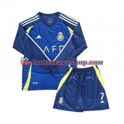 Al-Nassr Cristiano Ronaldo 7 Children Away Football Shirts 2024-2025 Long Sleeves