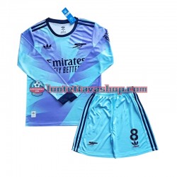 Arsenal Odegaard 8 Children Third Football Shirts 2024-2025 Long Sleeves