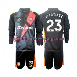 Aston Villa Goalkeeper Emiliano Martinez 23 Children Away Football Shirts 2024-2025 Long Sleeves