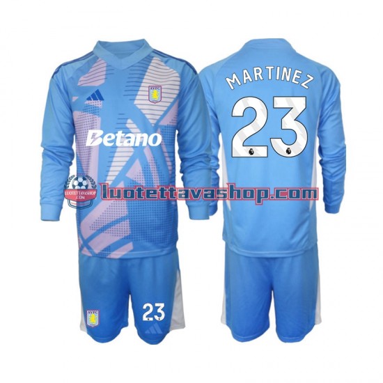Aston Villa Goalkeeper Emiliano Martinez 23 Children Third Football Shirts 2024-2025 Long Sleeves