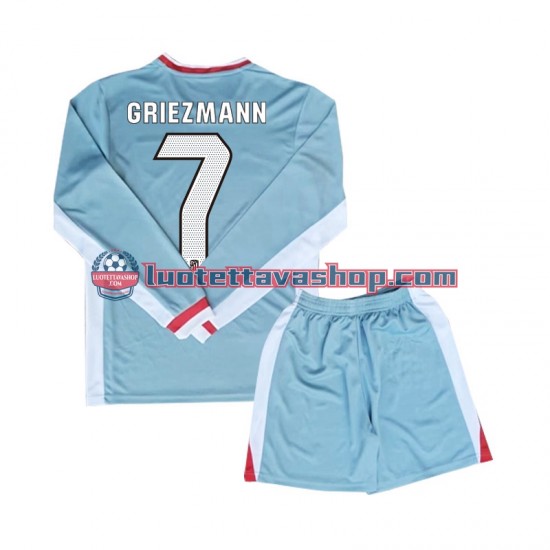 Atletico Madrid Antoine Griezmann 7 Children Away Football Shirts 2024-2025 Long Sleeves