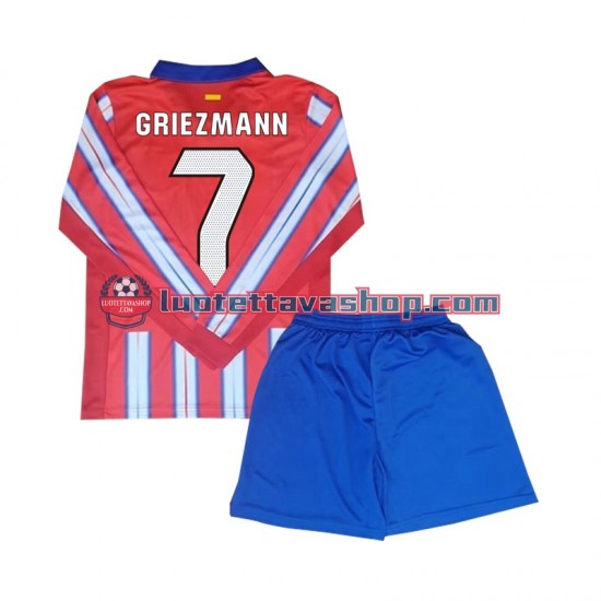 Atletico Madrid Antoine Griezmann 7 Children Home Football Shirts 2024-2025 Long Sleeves