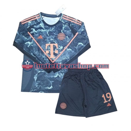 Bayern Munich Davies 19 Children Away Football Shirts 2024-2025 Long Sleeves