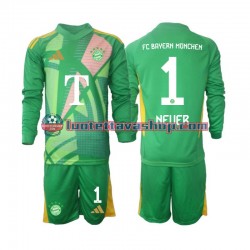 Bayern Munich Goalkeeper Manuel Neuer 1 Children Fourth Football Shirts 2024-2025 Long Sleeves