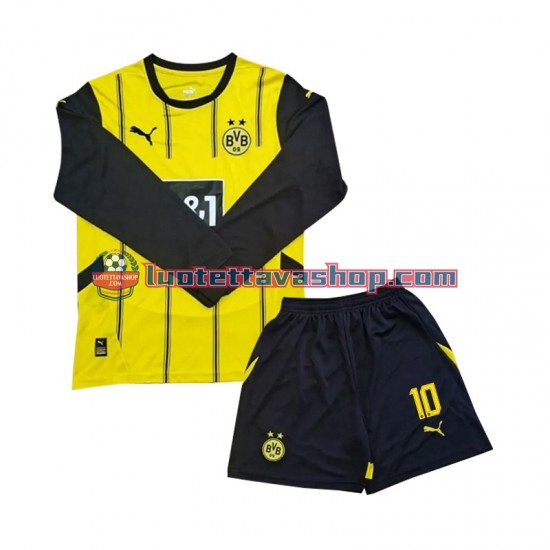 Borussia Dortmund Julian Brandt 10 Children Home Football Shirts 2024-2025 Long Sleeves