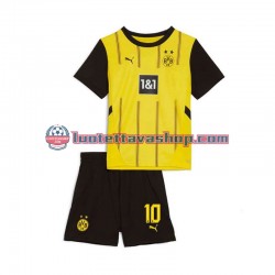 Borussia Dortmund Julian Brandt 10 Children Home Football Shirts 2024-2025 Short Sleeves