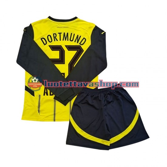 Borussia Dortmund Karim Adeyemi 27 Children Home Football Shirts 2024-2025 Long Sleeves