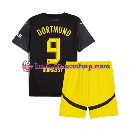 Borussia Dortmund Serhou Guirassy 9 Children Away Football Shirts 2024-2025 Short Sleeves