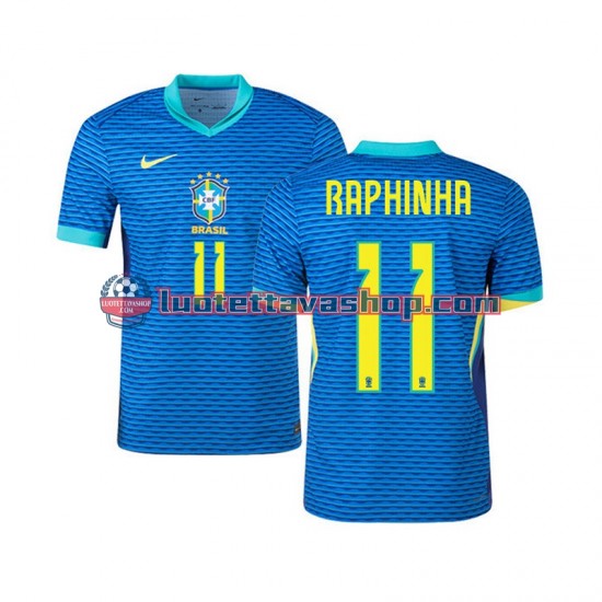 Brazil RAPHINHA 11 Away Football Shirts 2024 Gentleman Short Sleeves