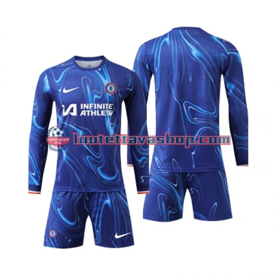 Chelsea Children Home Football Shirts 2024-2025 Long Sleeves
