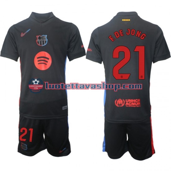 FC Barcelona F DE JONG 21 Children Away Football Shirts 2024-2025 Short Sleeves