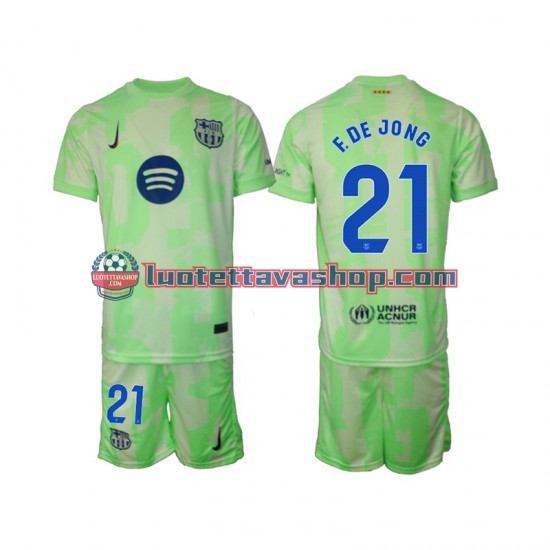 FC Barcelona F DE JONG 21 Children Third Football Shirts 2024-2025 Short Sleeves