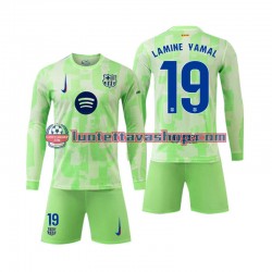 FC Barcelona Lamine Yamal 19 Children Third Football Shirts 2024-2025 Long Sleeves