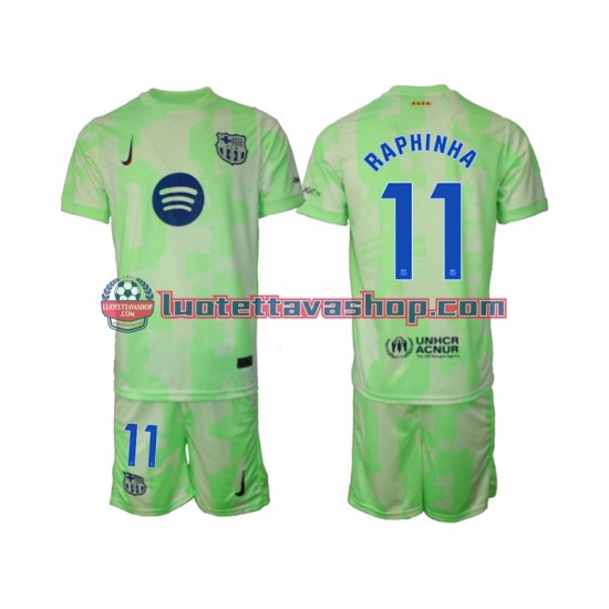 FC Barcelona Raphinha 11 Children Third Football Shirts 2024-2025 Short Sleeves