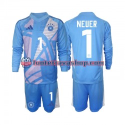 Germany Goalkeeper Manuel Neuer 1 Children Fourth Football Shirts 2024-2025 Long Sleeves