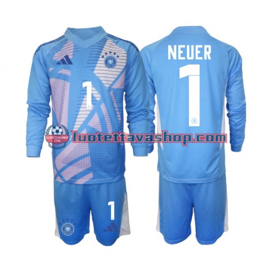 Germany Goalkeeper Manuel Neuer 1 Children Fourth Football Shirts 2024-2025 Long Sleeves
