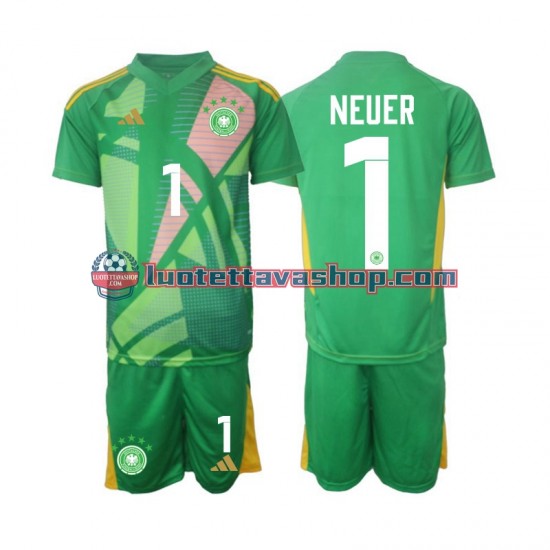 Germany Goalkeeper Manuel Neuer 1 Children Third Football Shirts 2024-2025 Short Sleeves