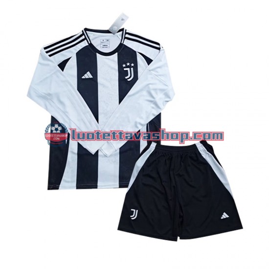 Juventus Children Home Football Shirts 2024-2025 Long Sleeves
