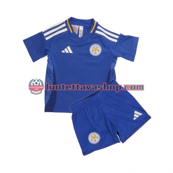 Leicester City Children Home Football Shirts 2024-2025 Short Sleeves