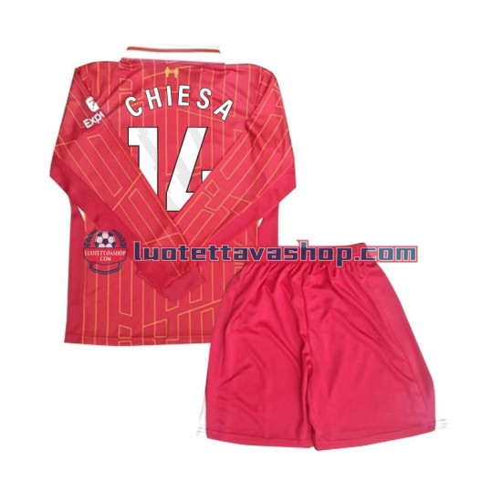 Liverpool Chiesa 14 Children Home Football Shirts 2024-2025 Long Sleeves