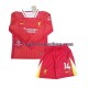 Liverpool Chiesa 14 Children Home Football Shirts 2024-2025 Long Sleeves